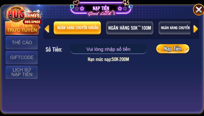 Nạp tiền thành công và được hỗ trợ tận tình